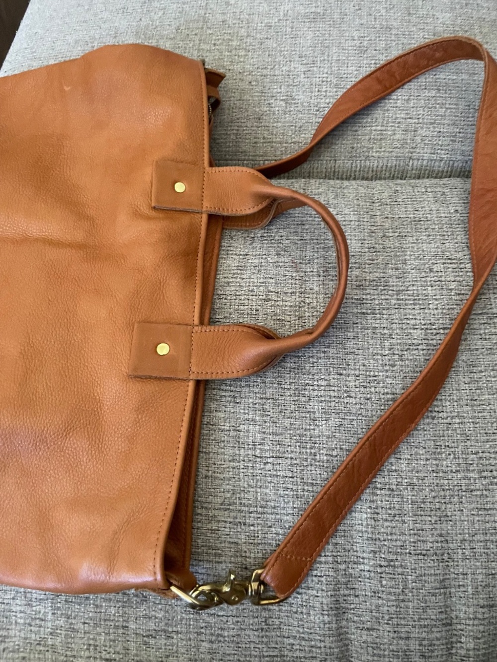 Clare V leather tan messenger bag - Picture 3 of 6